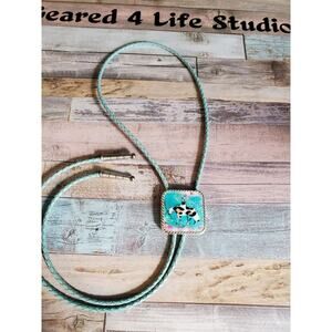 Handmade Unique wearable art Bolo Tie necklace, Bolo tie unisex Horse Women